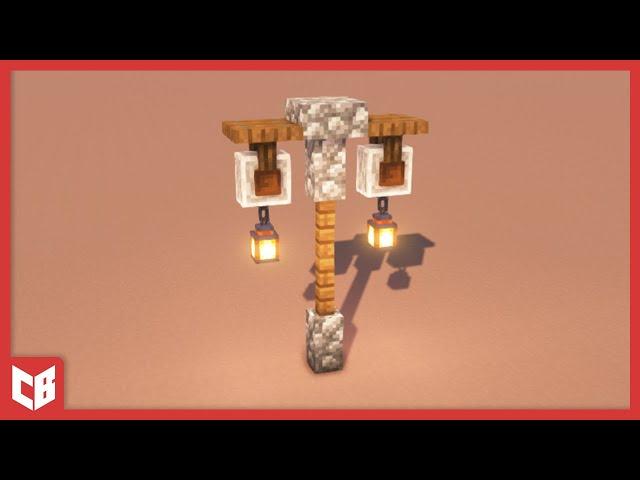 How to Build a Double Lantern Medieval Post in Minecraft #short