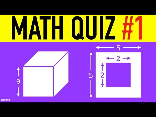 MATH QUIZ #1 (10 Hard Math Questions and Answers) | Challenging Hard Math Quiz Game