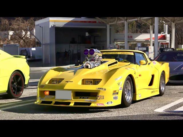 豪勢な搬出！大勢のギャラリーに向け、爆音空ぶかしを披露するスーパーカーサウンド/ Supercar Sound