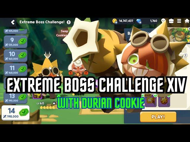 Easy Extreme Boss Challenge XIV  CookieRun: Tower of Adventures with Durian Cookie