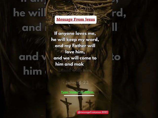Message From Jesus! He will keep my words…. AMEN  #jesus #shorts #god #prayer #messagefromjesus