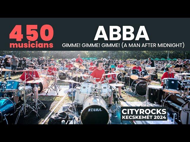 ABBA - Gimme! Gimme! Gimme! (A Man After Midnight) 450 musicians rock flashmob @CITYROCKS rock cover