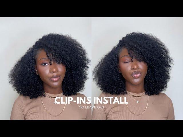 HOW TO INSTALL CLIP IN EXTENSIONS W/ NO LEAVE OUT | Ft. Curls Queen x MichelleGabrielle