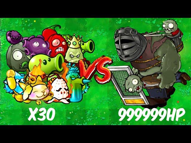 300 Plants VS 99999 HP Gargantuar - Who Will Win? PVZ 1 Hybrid Challenge