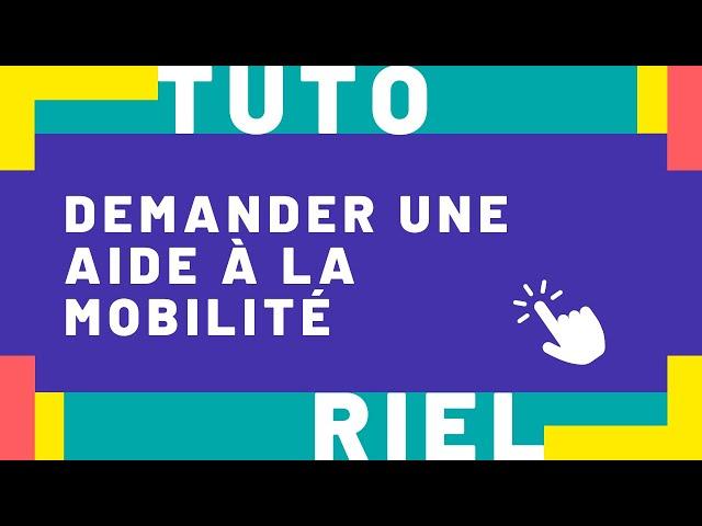 [Espace Personnel] Demander une aide à la mobilité