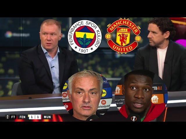 "Fenerbahce vs Man Utd 1-1: Paul Scholes Reacts, Mourinho's Red Card  Onana's Best Save!"