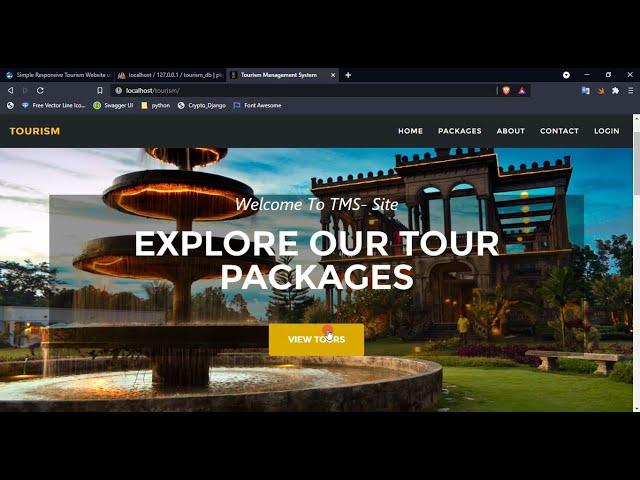 Simple Tourism Website using PHP DEMO