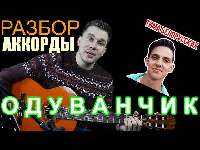 ТИМА БЕЛОРУССКИХ - ОДУВАНЧИК НА ГИТАРЕ / КАК ИГРАТЬ АККОРДЫ РАЗБОР