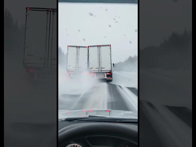 Trucks CRASH On Icy Highway ️