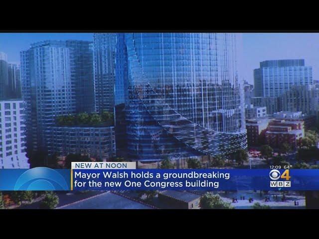 Mayor Walsh Hold Groundbreaking For One Congress Building