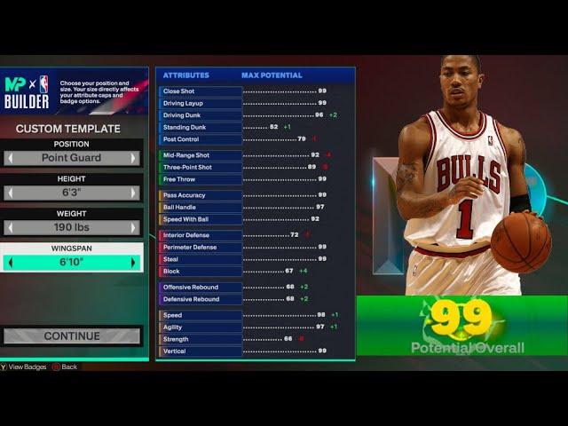 LIVE - PRIME DERRICK ROSE BUILD + 21 CAP BREAKERS!  Best POINT GUARD BUILD in NBA 2K25!