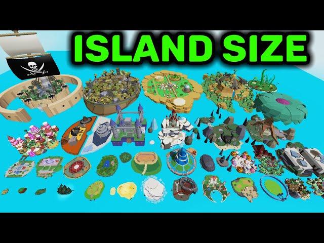 ISLAND Size Comparision Blox Fruits (All Seas & Islands) Roblox