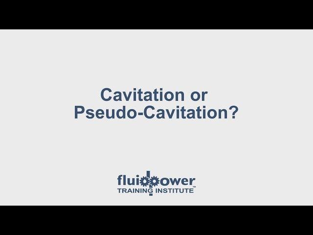 Cavitation or Pseudo Cavitation?