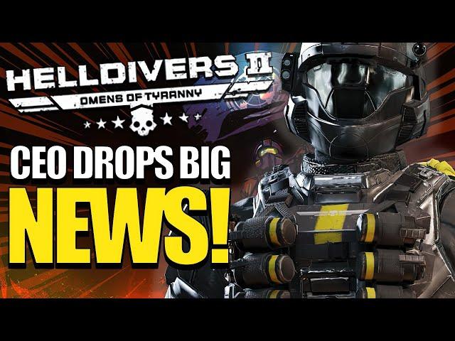 Helldivers 2 Dev Just Dropped HUGE News!