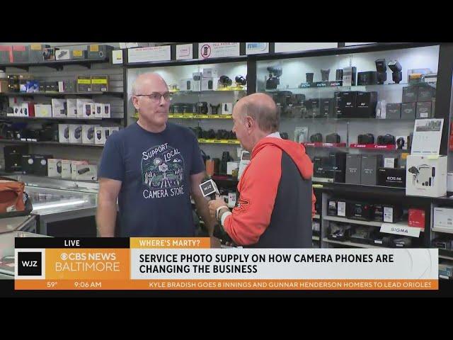 Where's Marty? At Service Photo Supply, a specialty photography store in Hampden