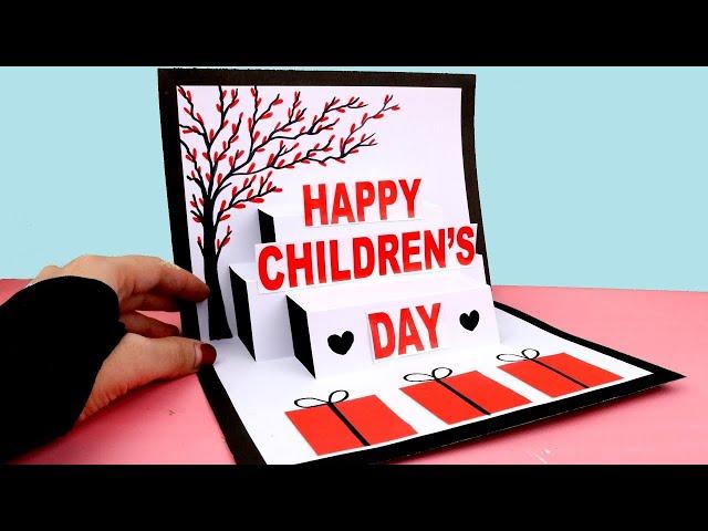 Children's day card | Handmade Greeting cards |Happy Children's day paper craft | Childrens day card