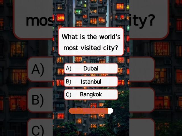 What is the most visited city in the world? #quiz #trivia #gkquiz #quiztime