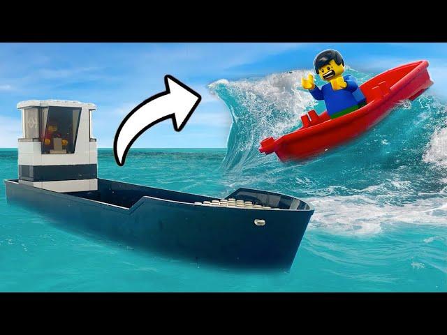 I Tested Lego Boats vs Tsunami Waves