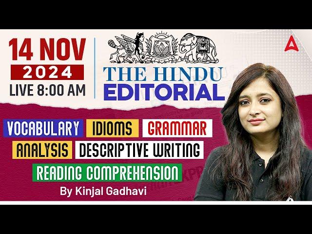 Hindu Editorial Analysis | 14 November 2024 | Vocab, Grammar, Reading, Skimming | By Kinjal Gadhavi