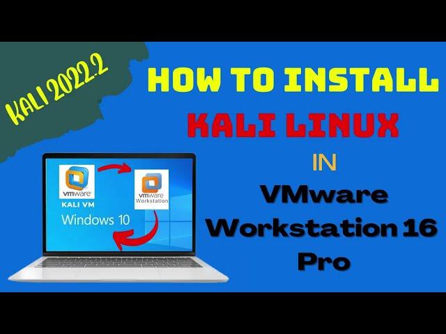 How to Install Kali Linux in VMware workstation 16 Pro on Windows 10 | VMX FILE | 2022.2 | NO ISO