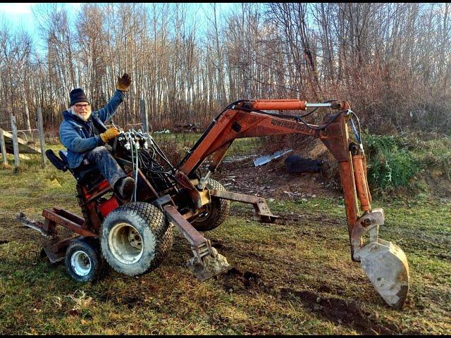 Digging A 435' Long x 3.5' Deep Trench. ( PT 1 ).