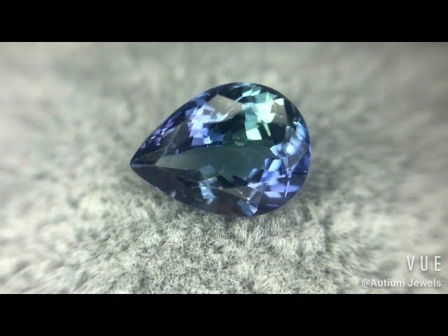 UNHEATED TANZANITE PEAR 3 28CT G093 Rare Gemstones, Pleochorism