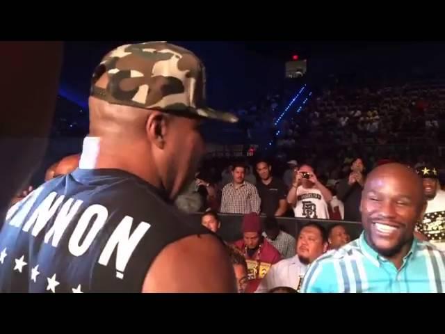 FLOYD MAYWEATHER MEETS SHANNON BRIGGS!! "LETS GO CHAMP" SAYS FLOYD MAYWEATHER