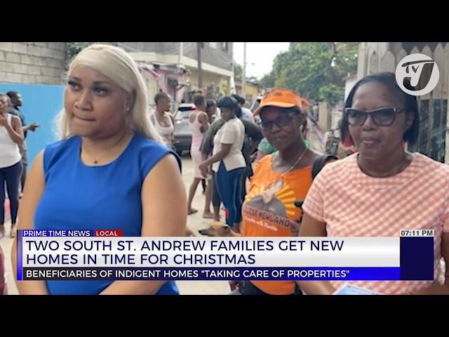 2 South St. Andrew Families get New Homes in time for Christmas | TVJ News