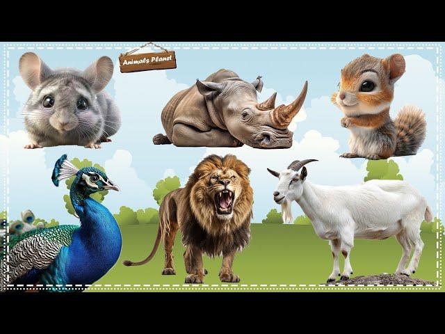 Cutest Animal Sounds and Behaviors Compilation: Squirrel, Rhino, Hamster, Peacock, Lion, Goat