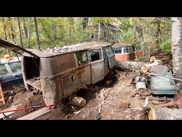 Saving Old Cars Abandoned Homestead - VW Bus Found | Rescue Begins