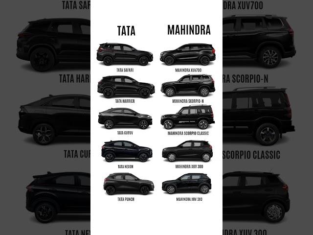Tata Vs Mahindra #tata #mahindra #safari #xuv700 #harrier #scorpion #curvv #scorpio #nexon #xuv3x0