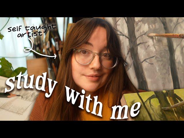 how I study art as a SELF TAUGHT artist  Studio Diaries