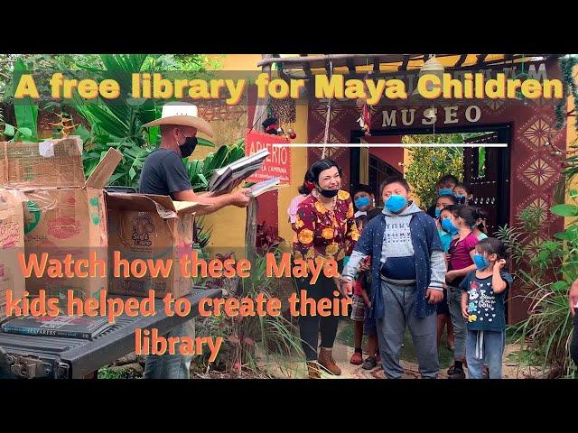 The free library for Maya children at the Maya Museum in Leona Vicario, Mexico