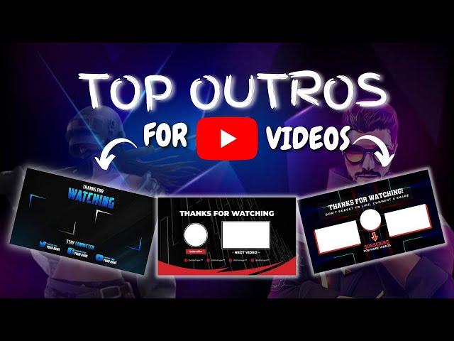 Top 10 YouTube Endscreen Template (Outro Template) For Free No Copyright | Free to Use