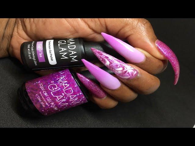 DIY  How To Do Nail art, Acrylic nails How To Marble Gel Nails #101 #101