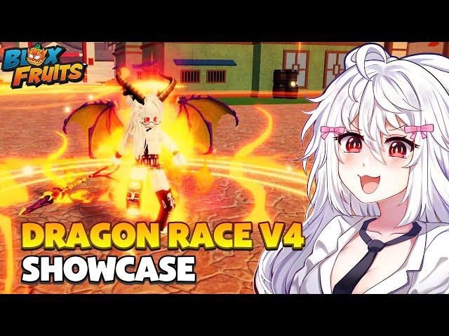 DRAGON RACE V4 SHOWCASE! | Blox Fruits