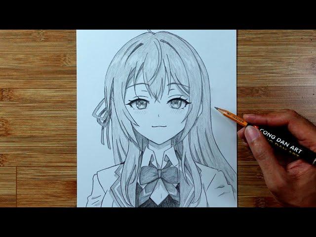 How to Draw Anime Girls Simple | Drawing Arya In Roshidere #700 | Cong Dan Art