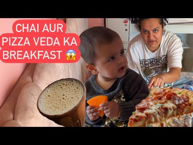 CHAI AUR PIZZA VEDA KA BREAKFAST || MERE NEW NAIL EXTENSIONS || ROHINIDILAIK