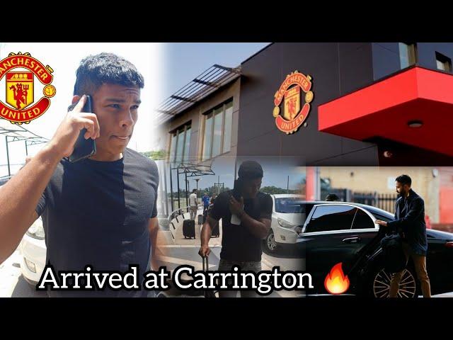 Welcome to Man United , Diego Leon ARRIVES at Carrington training complex for first medicals ...