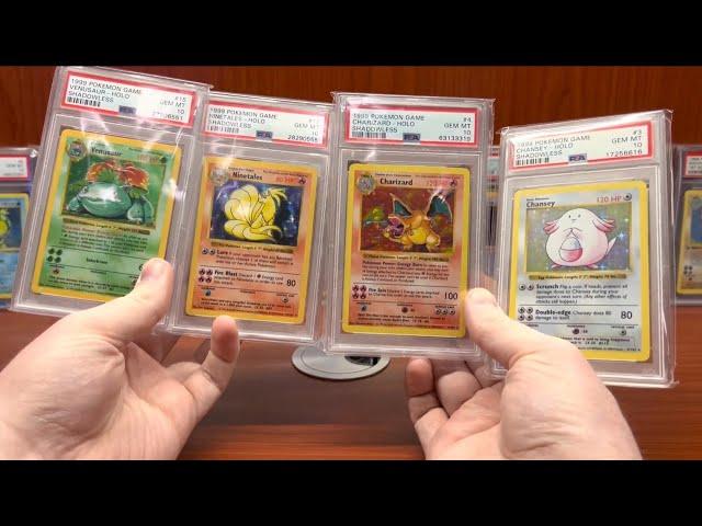 1999 Pokemon Shadowless Base Set COMPLETE PSA 10 SET, The RAREST Complete Set in ALL OF POKEMON!!!