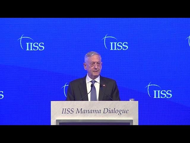 James Mattis at the IISS Manama Dialogue 2018