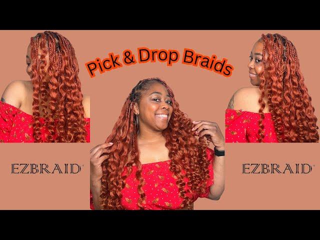 VIRAL Pick And Drop Braids on Short/Medium Natural Hair using EZBraid Hair
