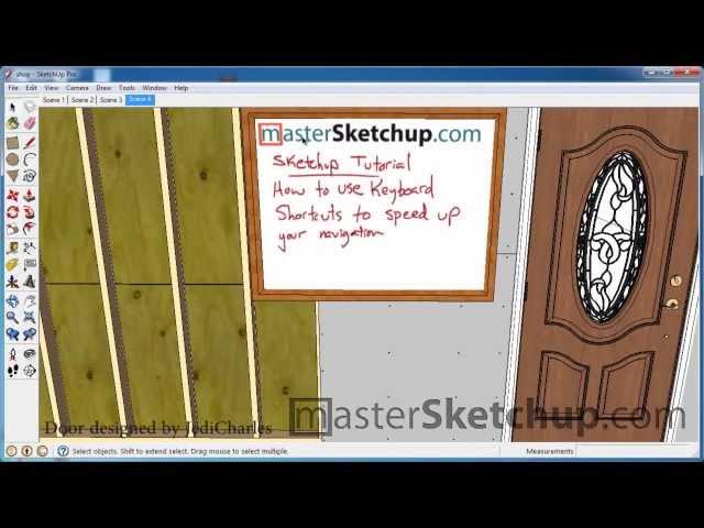 Sketchup Tutorial | How to use Keyboard Shortcuts to Increase the Speed of your Navigation