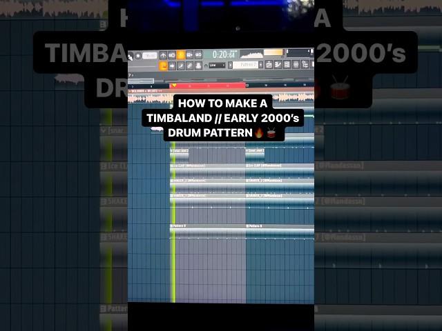 How To Make A Timbaland // Early 2000’s Drum Pattern #producer #flstudio #beat #timbaland