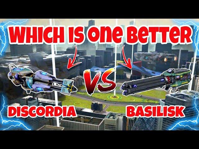 [WR]New Weapon Discordia VS Basilisk Titan Weapon Comparison |War Robots|