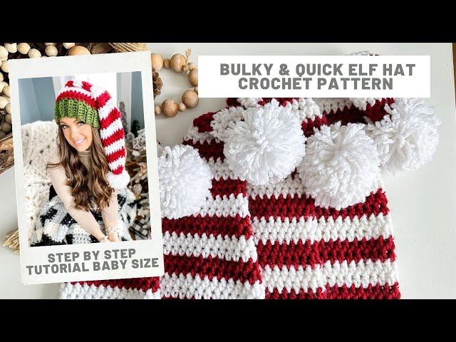 Bulky & Quick Elf Hat Crochet Pattern