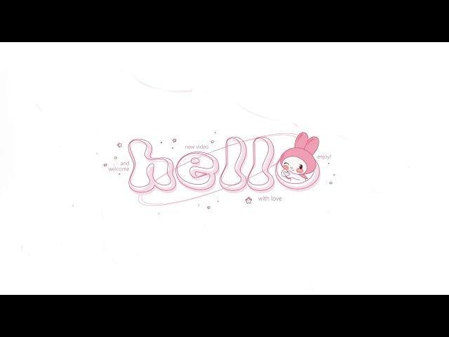 cute 'pink' aesthetic Intro & Outro templates (my melody themed) | FREE FOR USE