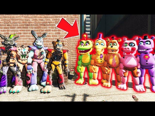 RUIN ANIMATRONICS vs MEDIOCRE MELODIES ANIMATRONICS! (GTA 5 FNAF Mods)