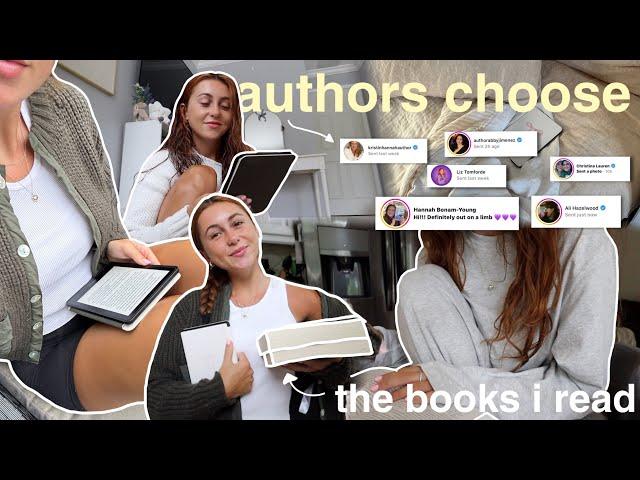 authors pick the books i read! 