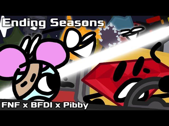 FNF x BFDI x Pibby/Battle For Corrupted Island Concept | Vs. Darkness | Ending Seasons (Remastered)